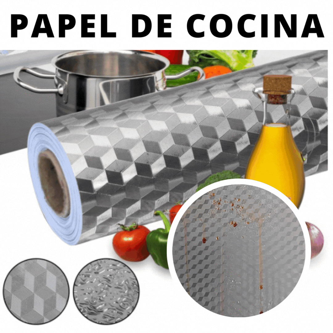 AntiGrasa Max™- PAPEL DE COCINA ADHESIVO ANTI SALPICADURAS- PROMO 2X1 SOLO POR LANZAMIENTO
